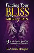 Image of the book "Finding Bliss In The Midst Of Pain" by Dr. Camelia Straughn which has a purple Cover